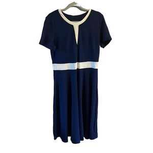 NWT Woosea Sailor Dress navy and white classic short sleeve dress size XL